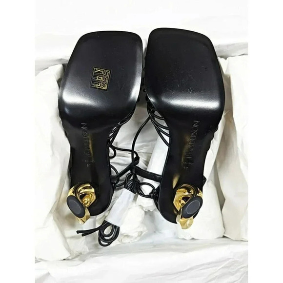 JW Anderson Women's Lamb Ankle Tie Chain High Heel Sandals Size 37 (MSRP $850) - Picture 11 of 12